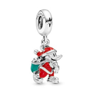 Pandora Disney, Santa Mickey & Gift Bag Pendant Charm 797501ENMX