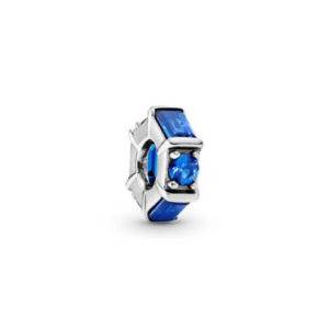 Pandora Ice Sculpture spacer charm, blue crystal 797529NSBL