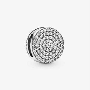 Pandora Round Pavé Clip Charm 797583