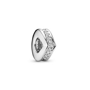 Pandora Sparkling Wishbone Spacer Charm 797808CZ