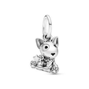 Pandora Bull Terrier Puppy Dog Dangle Charm 798010EN16
