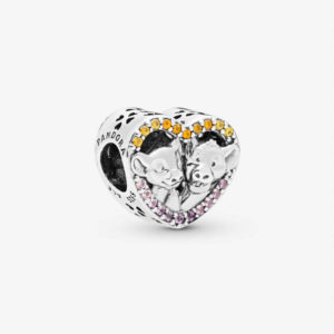 Pandora Disney The Lion King Simba and Nala Heart Charm 798044NPRMX