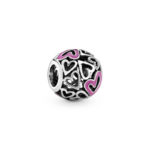 Pandora Pink Openwork Freehand Heart Charm 798677C01