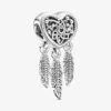 Pandora Openwork Heart & Three Feathers Dreamcatcher Charm 799107C00
