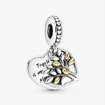 Pandora Two-Tone Family Tree Heart Dangle Charm 799161C00