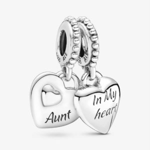 Pandora Aunt & Niece Split Heart Dangle Charm 799188C00
