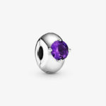 Pandora Purple Round Solitaire Clip Charm 799204C02