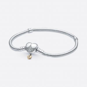 Pandoira Disney Princess Pandora Moments Heart Snake Chain Bracelet 569563C01