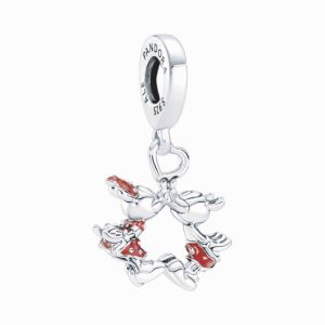 Pandora Disney Mickey Mouse & Minnie Mouse Kissing Dangle Charm 790075C01