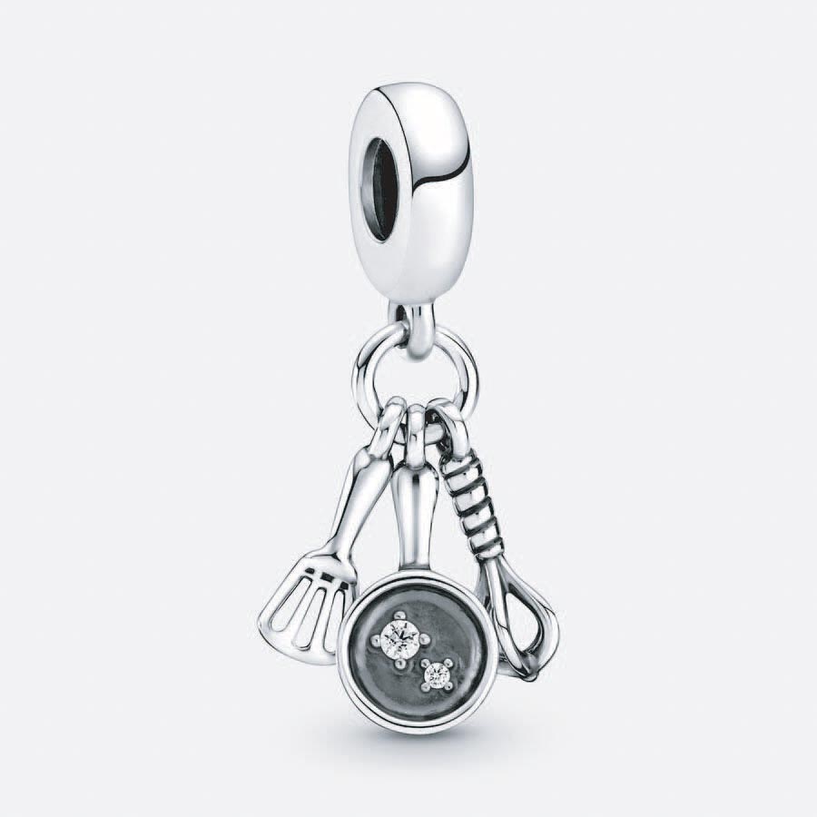 Pandora Spatula, Frying Pan and Blender Pendant Charm 799531C01