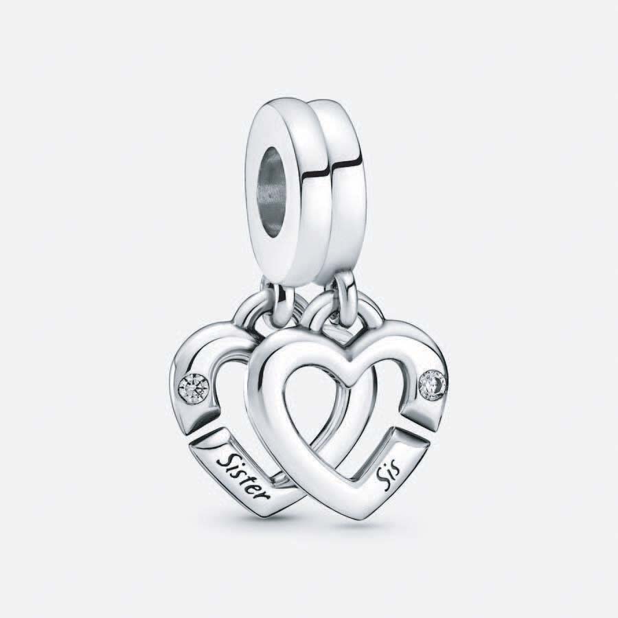 Pandora Sisters United Divided Hearts Pendant Charm 799538C01