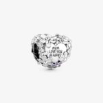 Pandora Mom Daisy Heart Charm 791155C01
