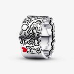Pandora Keith Haring™ x Pandora Line Art Love and People Wide Ring 192222C01