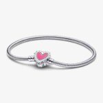 Pandora Keith Haring™ x Pandora Moments Radiant Heart Snake Chain Bracelet 592217C01
