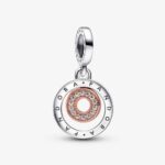 Pandora Signature Two-tone Logo Circles Dangle Charm 782287C01