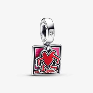 Pandora Keith Haring™ x Pandora Walking Heart Double Dangle Charm 792216C01