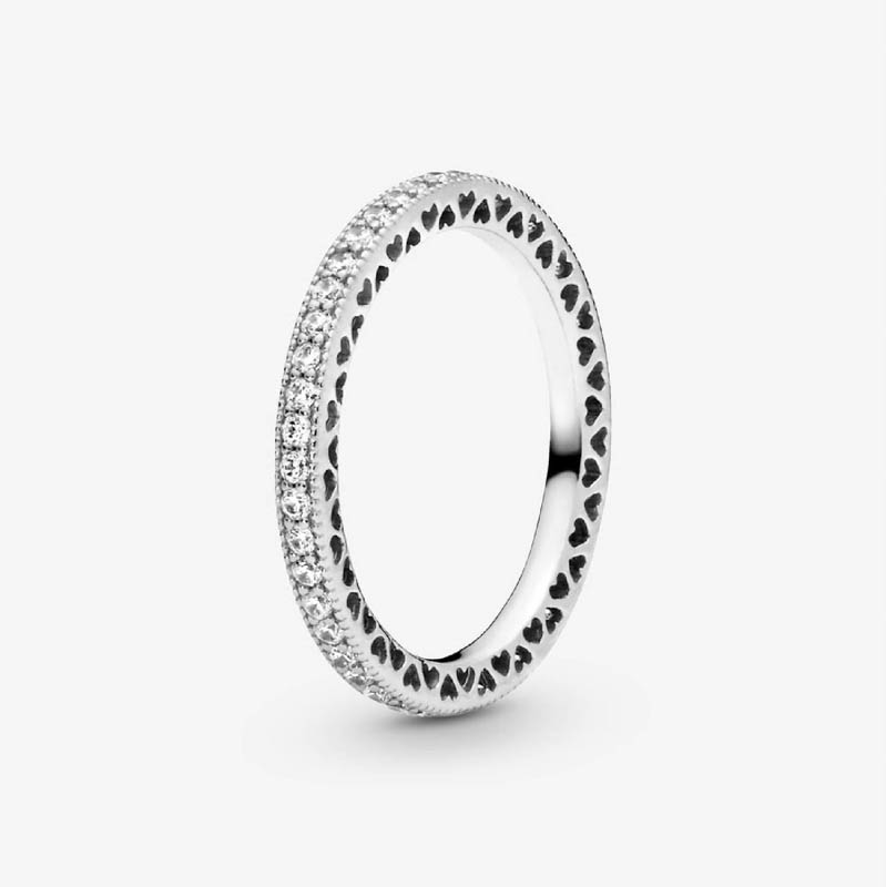 Pandora Sparkle & Hearts Ring 190963cz-54-EI