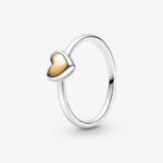 Pandora Domed Golden Heart Ring 199396C00-56-EI