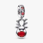 Pandora Red Nosed Reindeer Murano Dangle Charm 792330C01