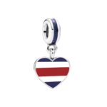 Pandora Costa Rica Heart Flag Dangle Charm Travel 791546ENCR