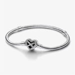 Pandora Moments Sparkling Infinity Heart Clasp Snake Chain Bracelet 592645C01
