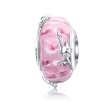 Irzu - Silver Phalaenopsis Murano Glass Charm 1104222