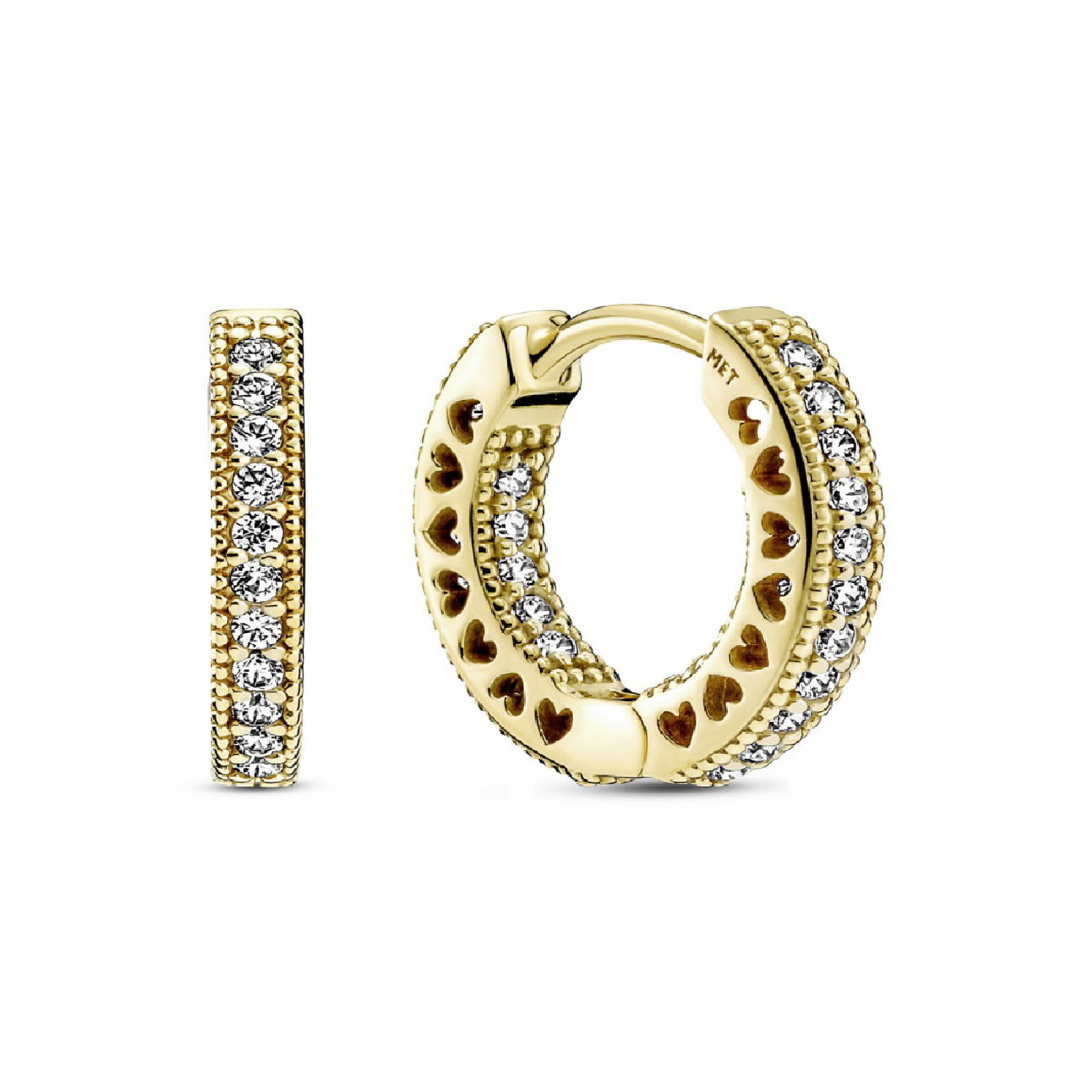 Pandora Pavé Heart Hoop Earrings 266317C01