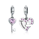Irzu - Silver Key of heart Dangle 618222