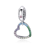 Irzu - ilver Colorful Heart Dangle 647808