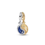 Pandora Two-Tone Splittable Sun and Moon Dangle 762678CO1