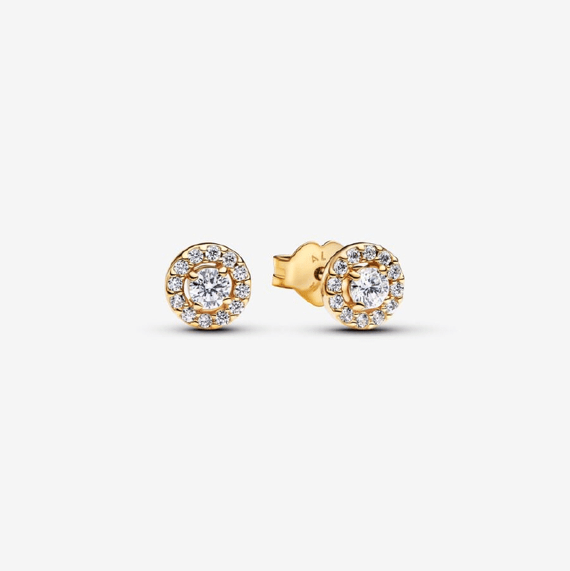 Pandora Round Pavé Halo Stud Earrings 263019C01