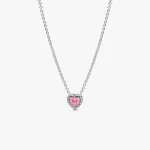 Pink Elevated Heart Necklace 398425C02