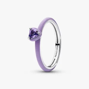 Purple Chakra Heart Ring 193088C04