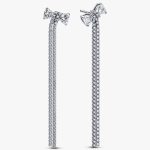 Pavé Bow Drop Earrings 293544C01
