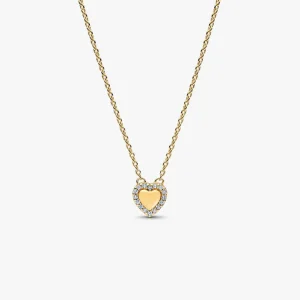 Engravable Heart Halo Collier Necklace 364364C01