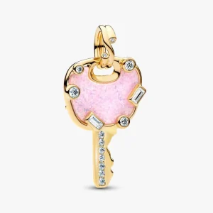 Opalescent Pink Love Key Large Dangle Charm 764349C01