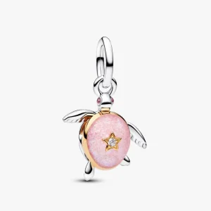 2026 Pink Sea Turtle Lab-grown Diamond Dangle Charm 764432C01