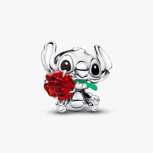 Disney Stitch Rose Murano Glass Charm 794378C01