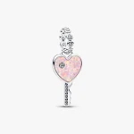 Opalescent Heart Key Dangle Charm 794427C01
