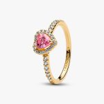 Elevated Pink Heart Ring 168421C03