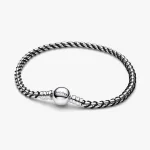 Black Cord Box Chain Bracelet 593816C02