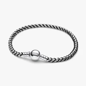 Black Cord Box Chain Bracelet 593816C02