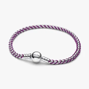 Purple Cord Box Chain Bracelet 593816C03