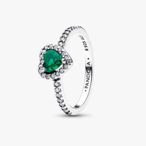 Elevated Royal Green Heart Ring 198421C07