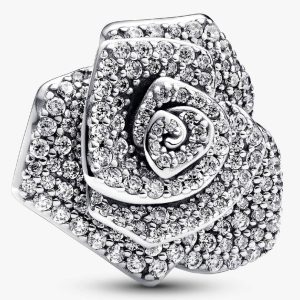 Sparkling Rose in Bloom Oversized Charm 793245C01